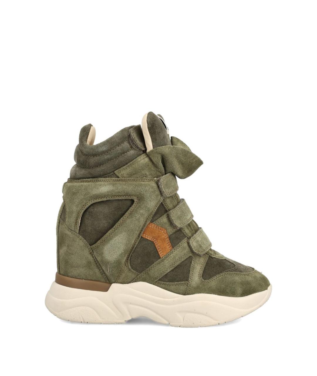 ISABEL MARANT Коричневые кожаные кроссовки, фото 1