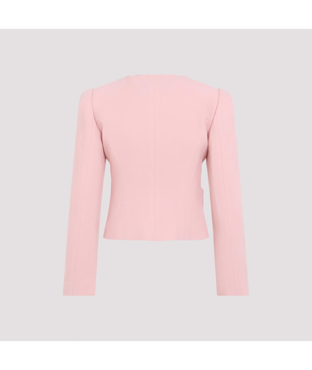 VALENTINO Розовый шерстяной жакет/пиджак, фото 2