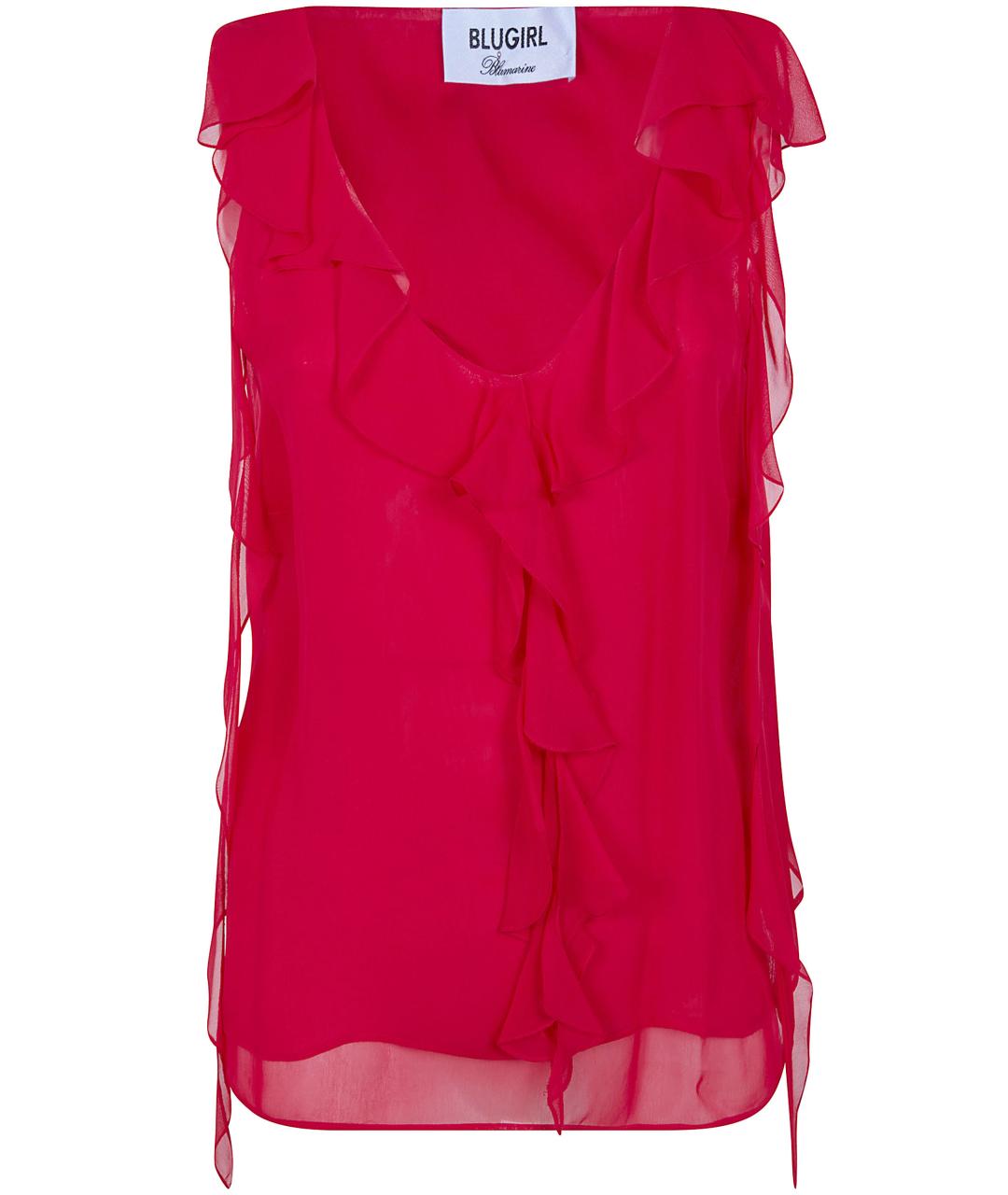 BLUGIRL Красная вискозная блузы, фото 1