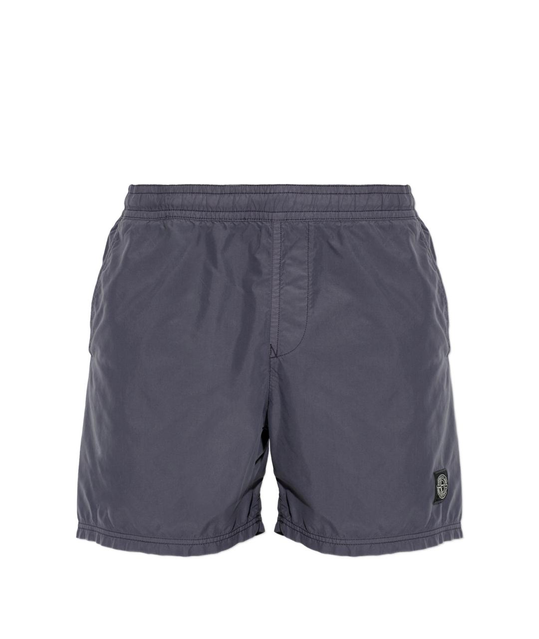 STONE ISLAND Синие полиамидовые шорты, фото 1