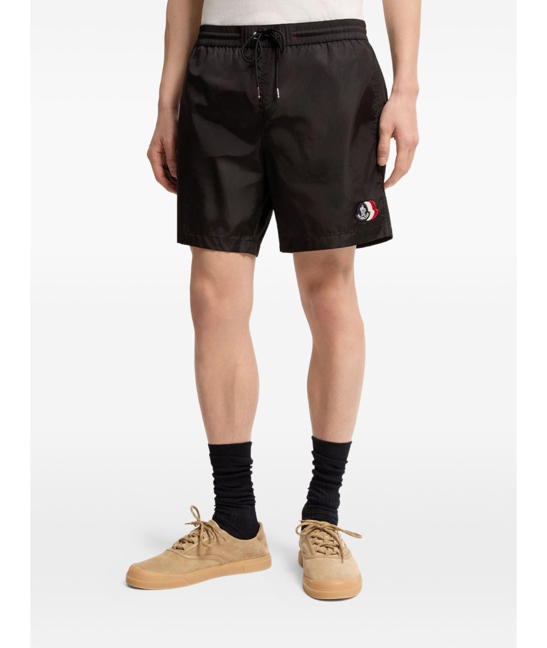 MONCLER Черные полиамидовые плавки, фото 2