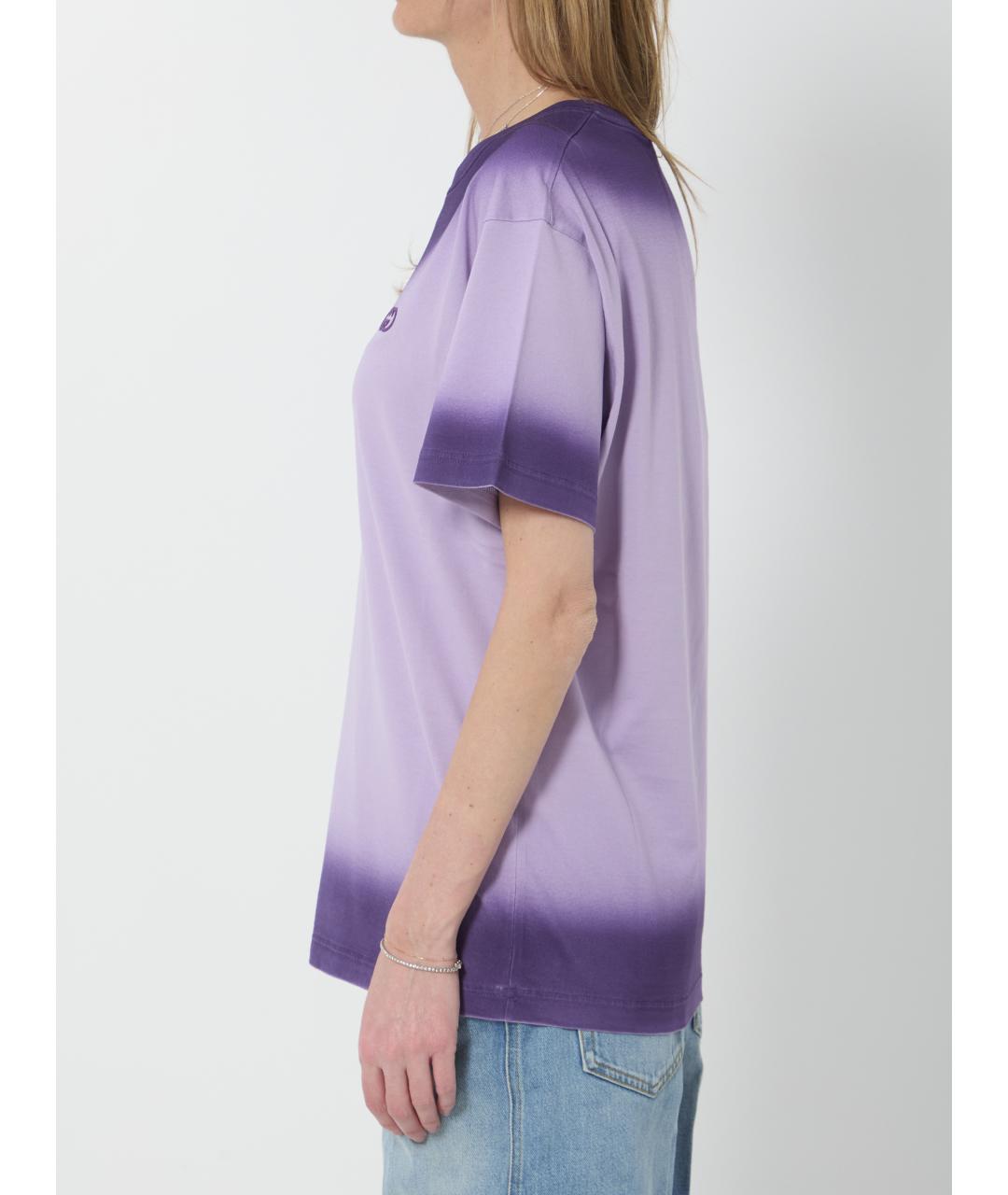 GUCCI Фиолетовая хлопковая футболка, фото 3