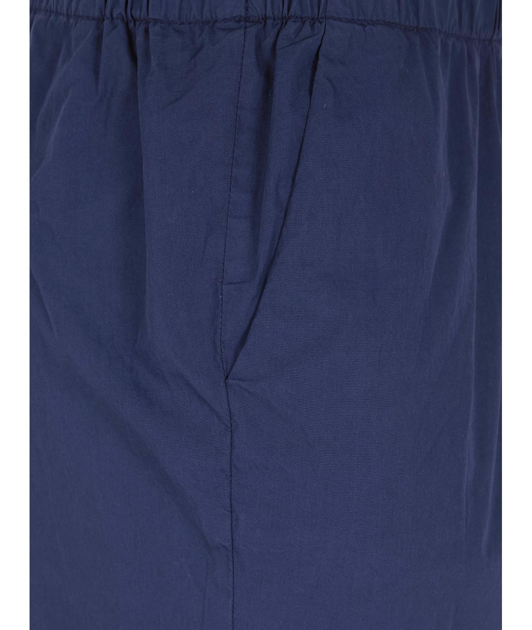 KILTIE Синие хлопковые прямые брюки, фото 3