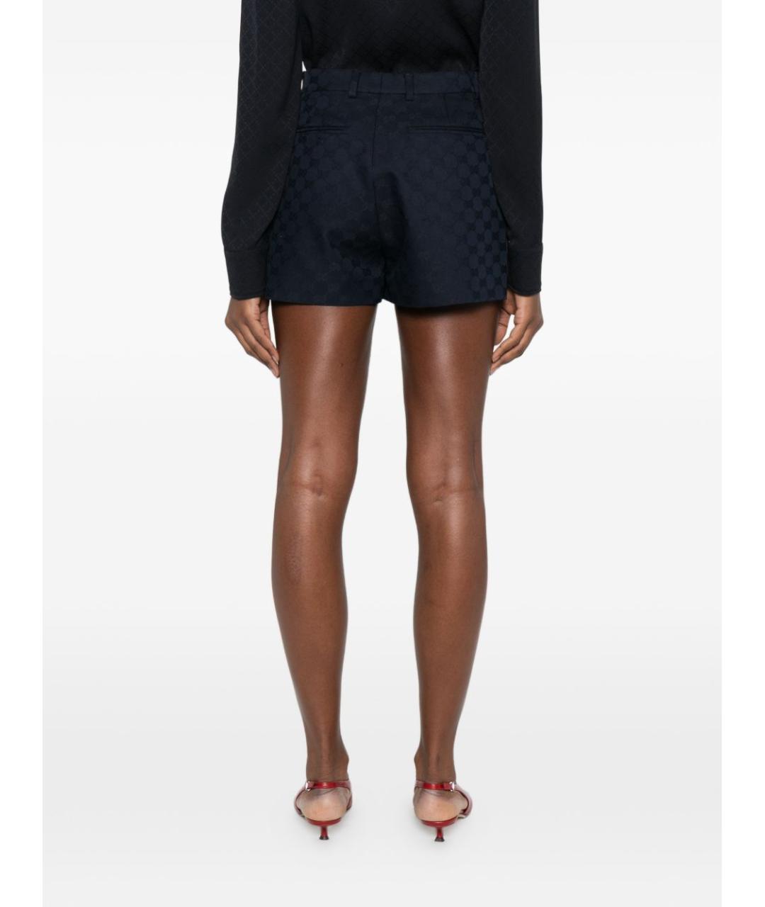 GUCCI Темно-синие полиэстеровые шорты, фото 3