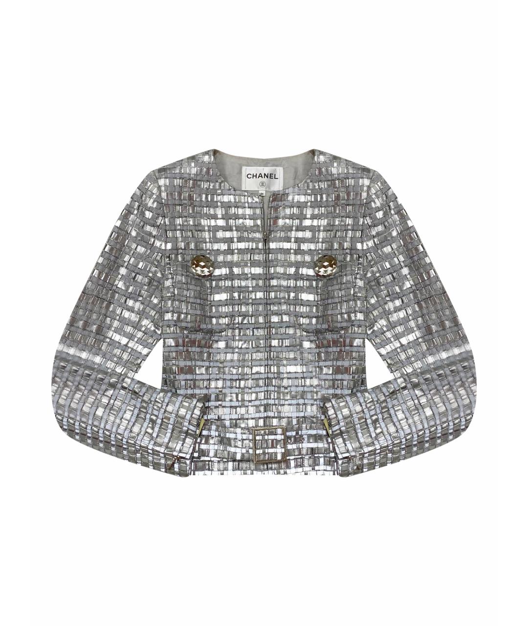 CHANEL Серебрянный жакет/пиджак, фото 1