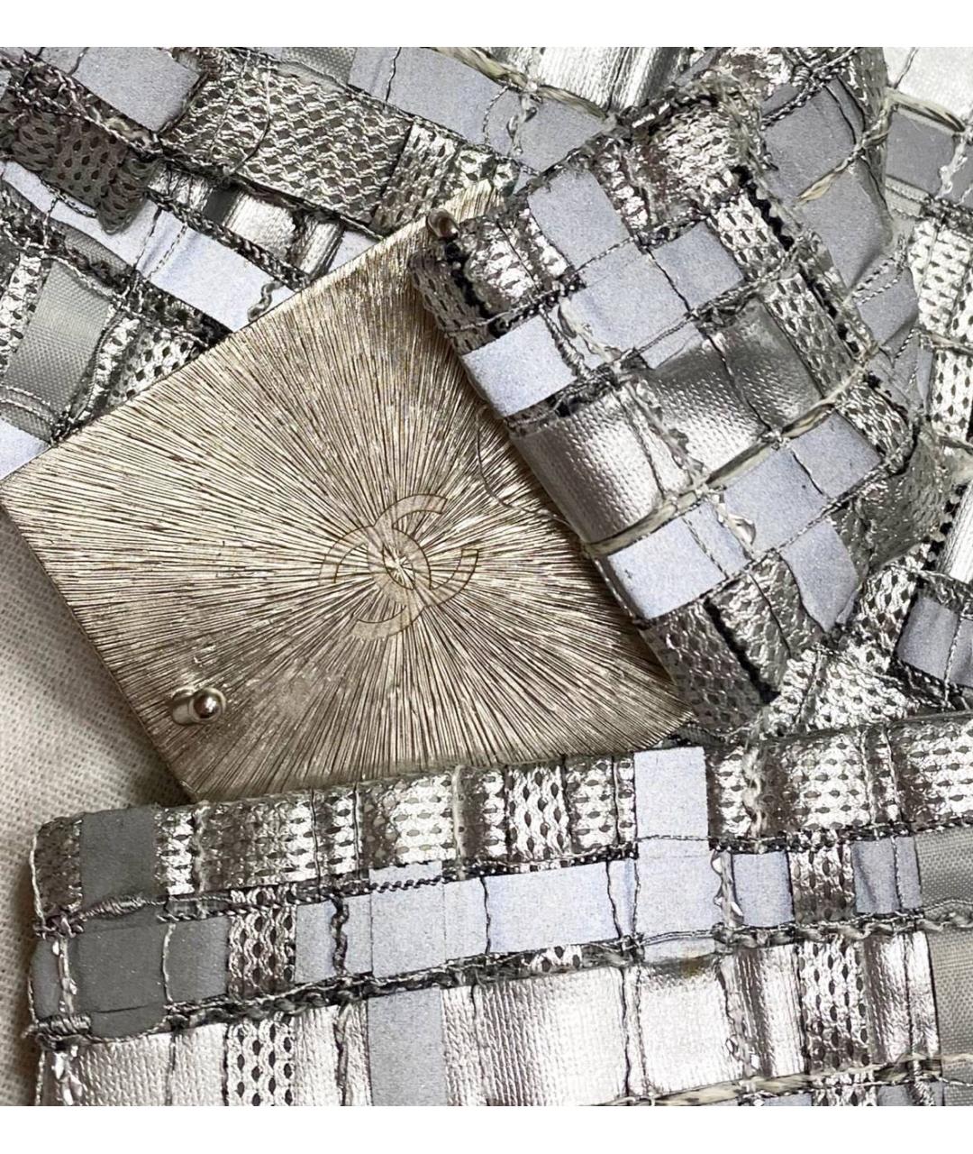 CHANEL Серебрянный жакет/пиджак, фото 4