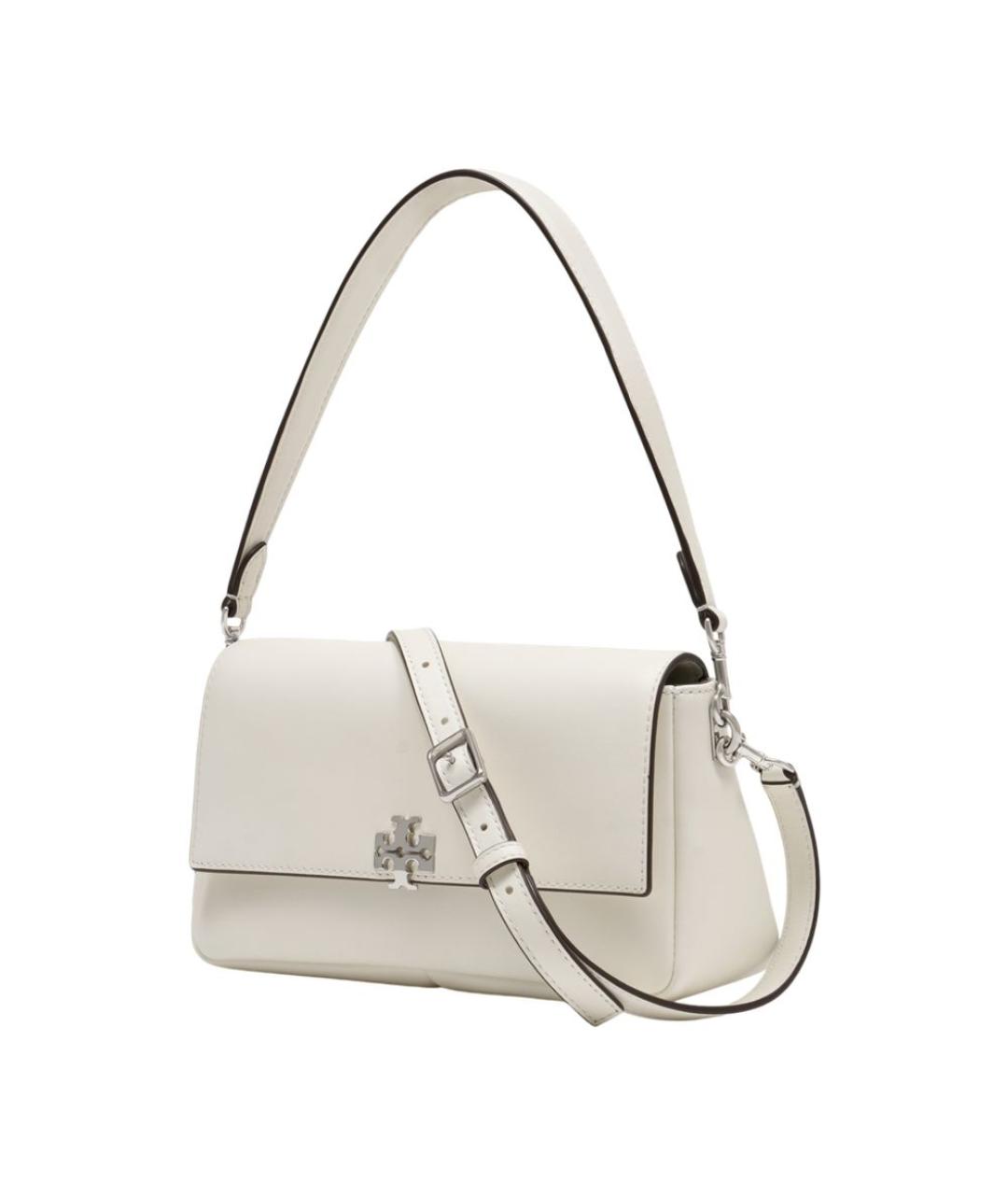 TORY BURCH Белая кожаная сумка через плечо, фото 2