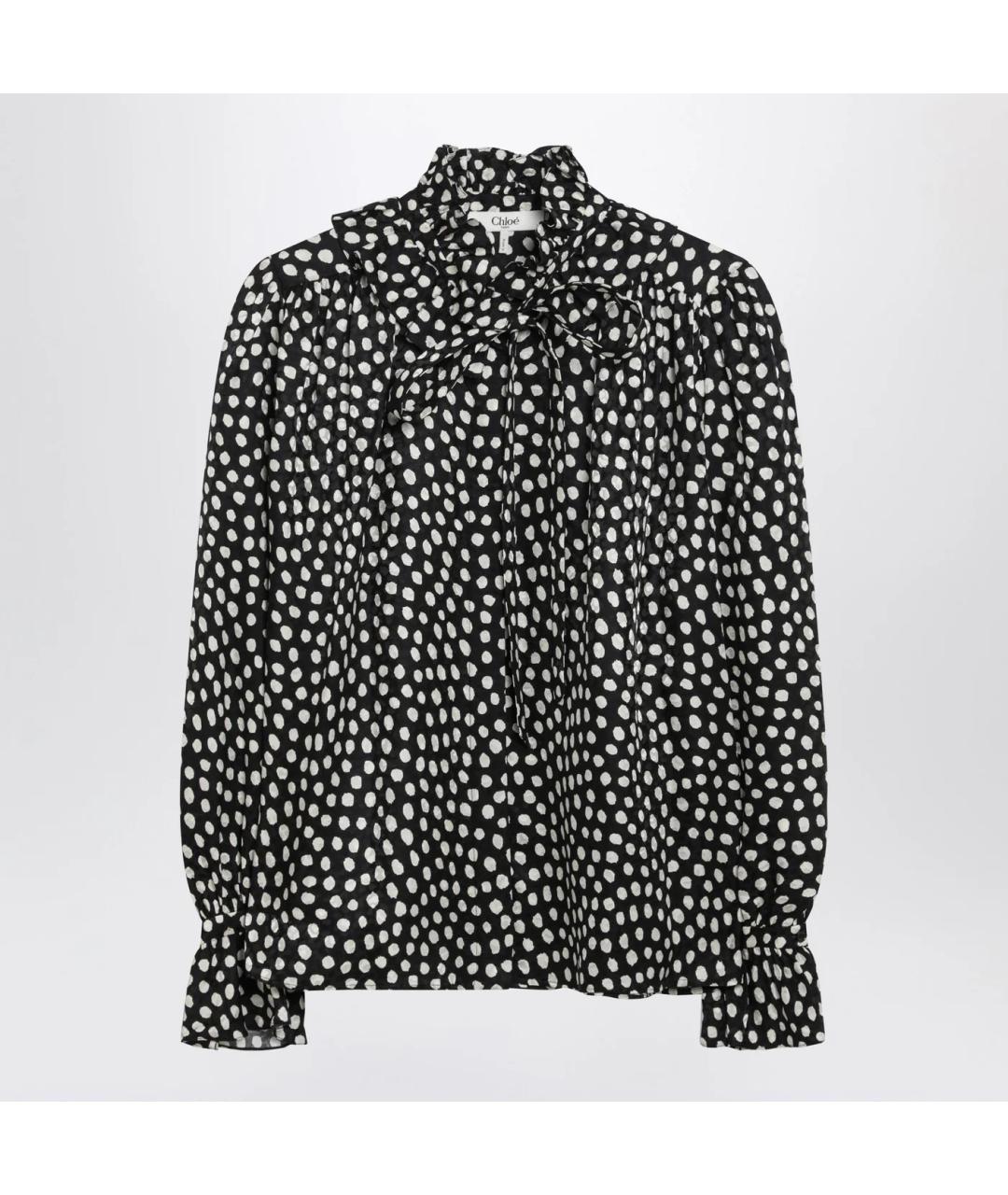 CHLOE Черная шелковая рубашка, фото 3