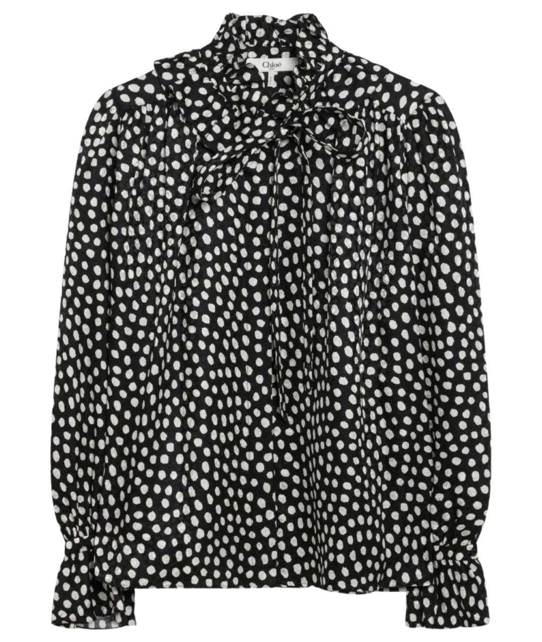 CHLOE Черная шелковая рубашка, фото 1
