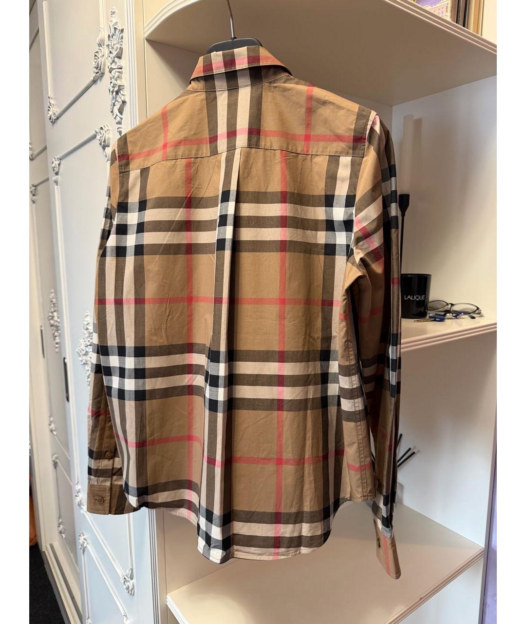 BURBERRY Коричневая хлопковая рубашка, фото 3