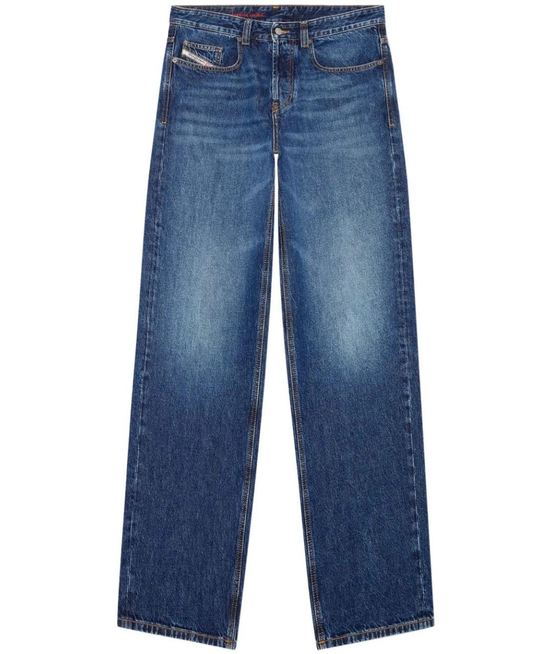 DIESEL Синие хлопковые прямые джинсы, фото 1
