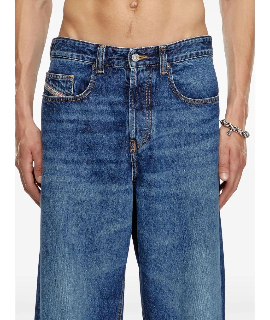 DIESEL Синие хлопковые прямые джинсы, фото 5