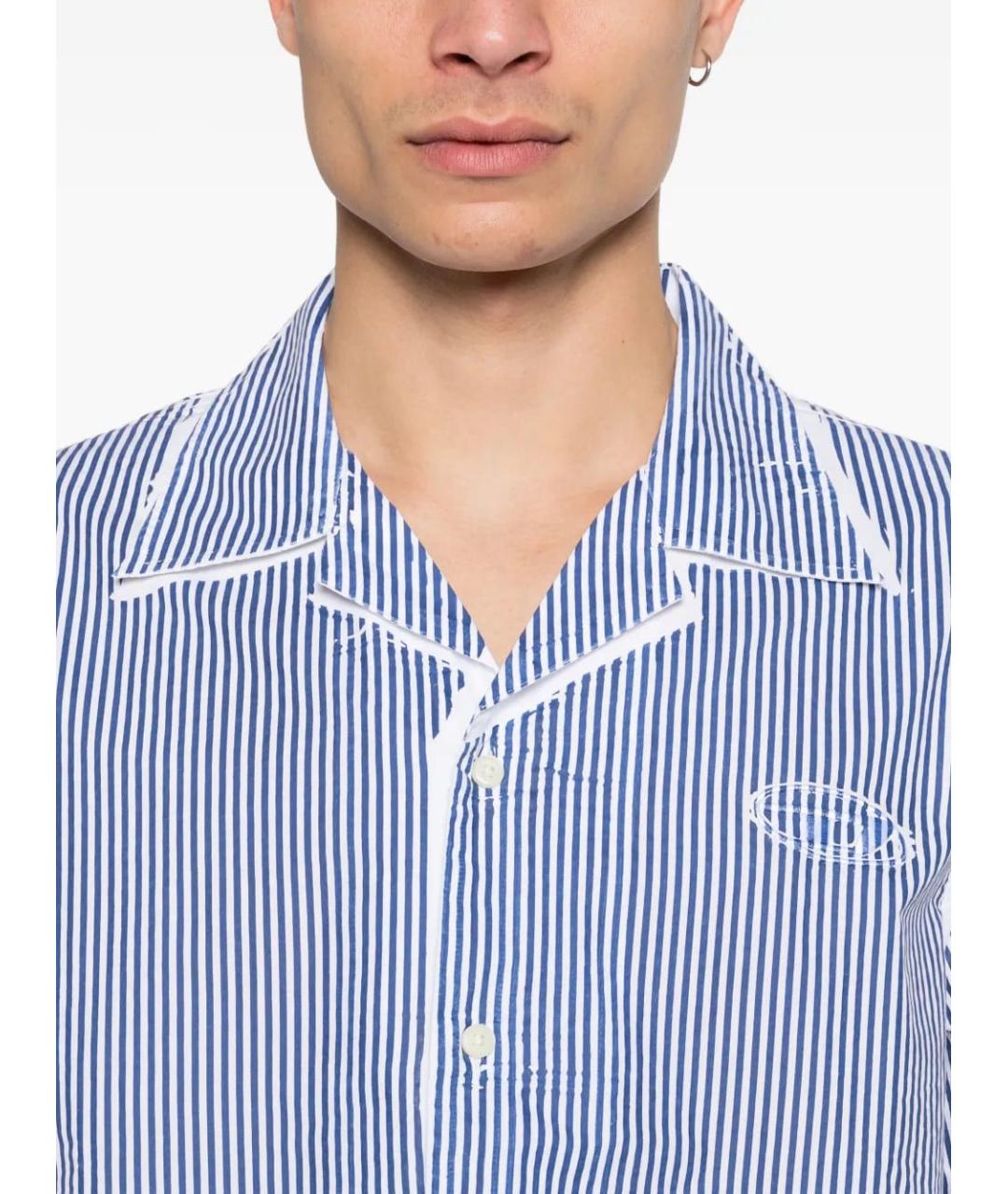 DIESEL Синяя хлопковая кэжуал рубашка, фото 2