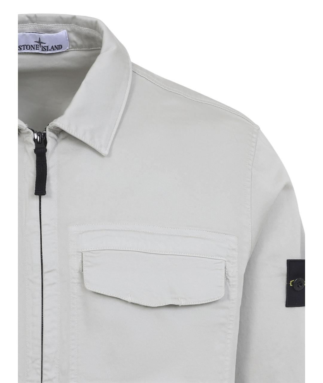 STONE ISLAND Хлопковая кэжуал рубашка, фото 3