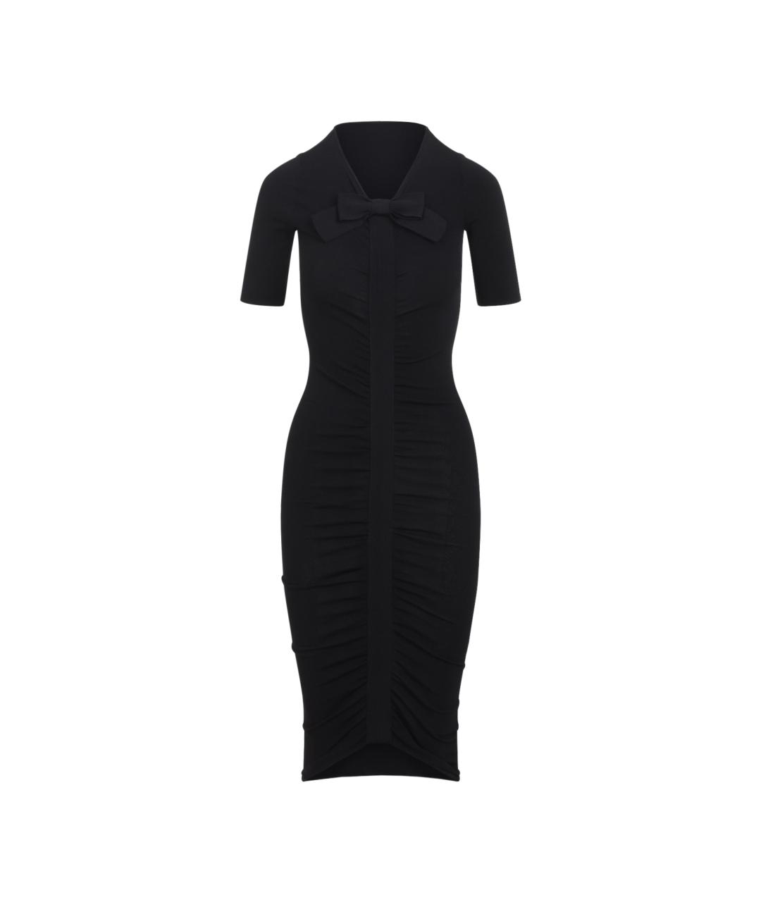 VALENTINO Черное полиэстеровое повседневное платье, фото 1