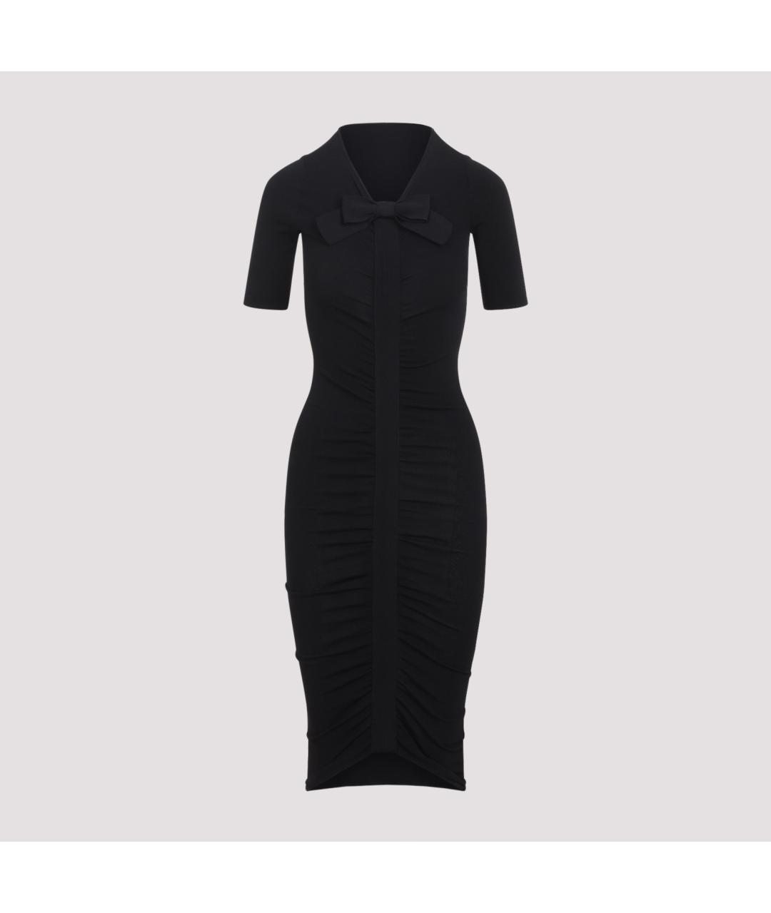 VALENTINO Черное полиэстеровое повседневное платье, фото 2