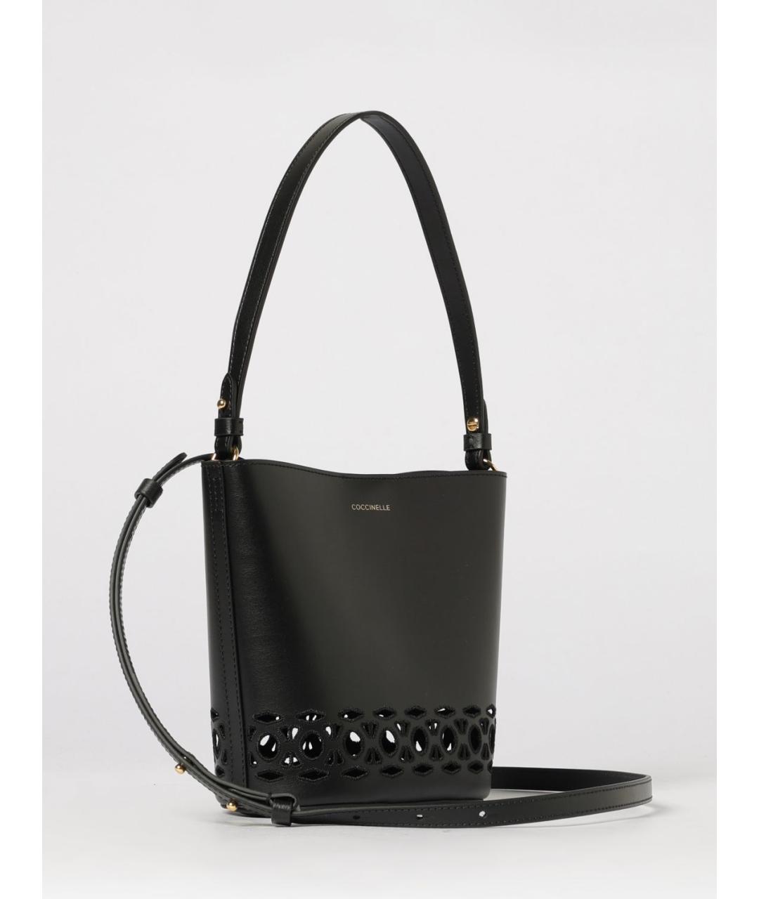 COCCINELLE Черная кожаная сумка через плечо, фото 2