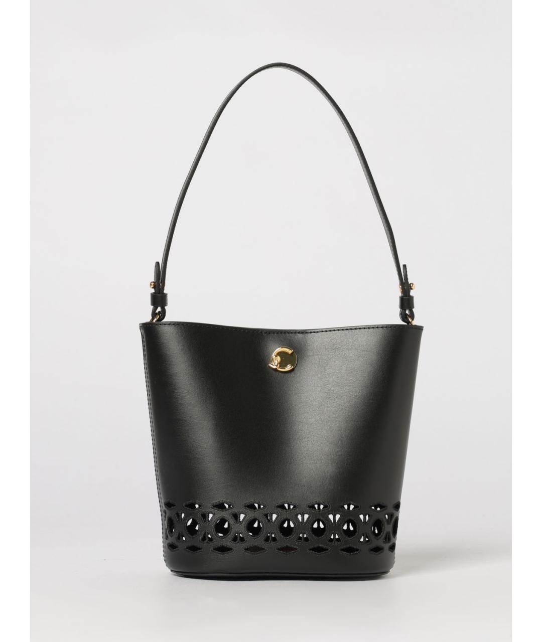 COCCINELLE Черная кожаная сумка через плечо, фото 4