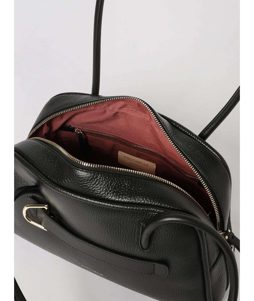 COCCINELLE Черная кожаная сумка через плечо, фото 3