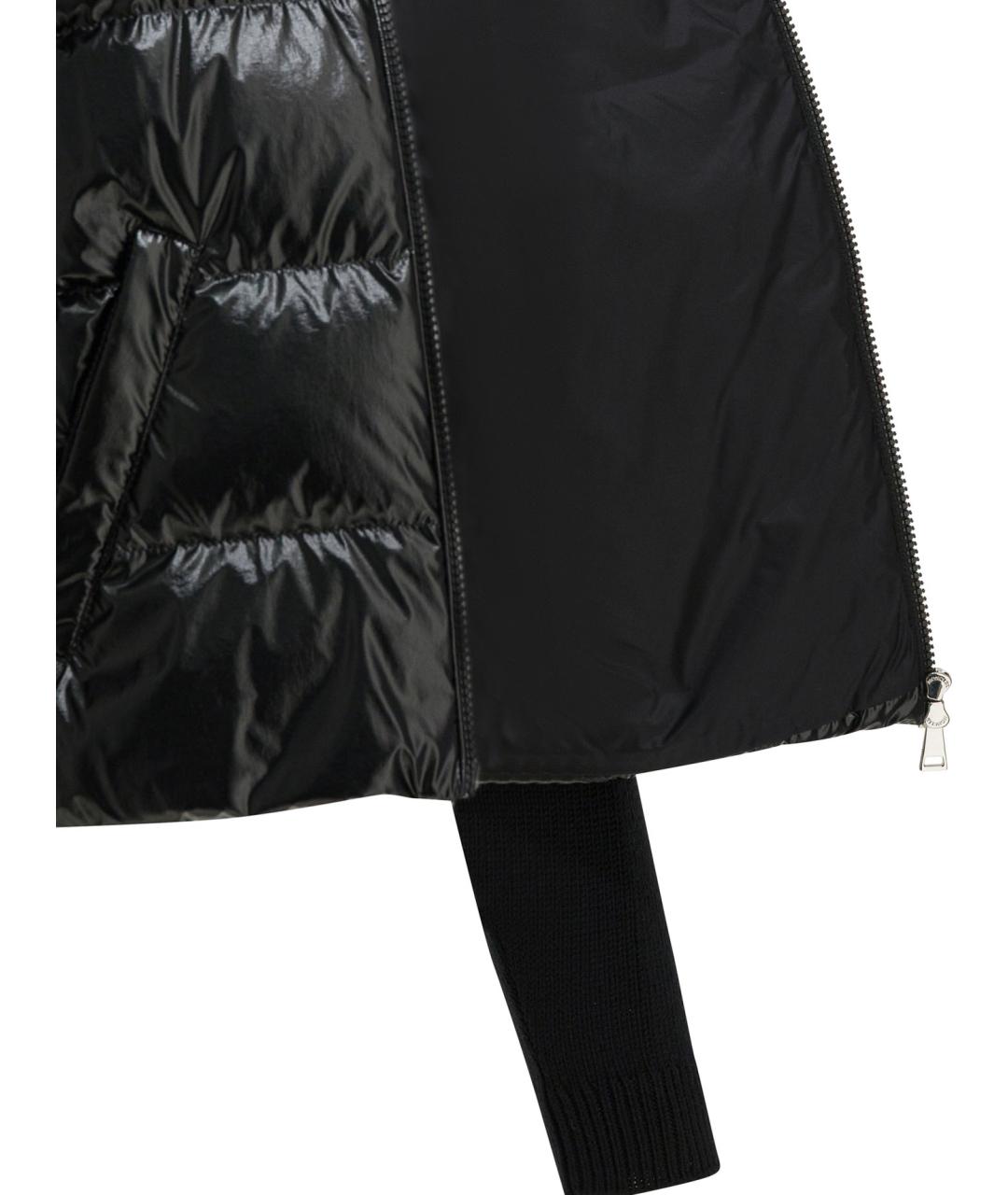 MONCLER Черная полиамидовая куртка, фото 4