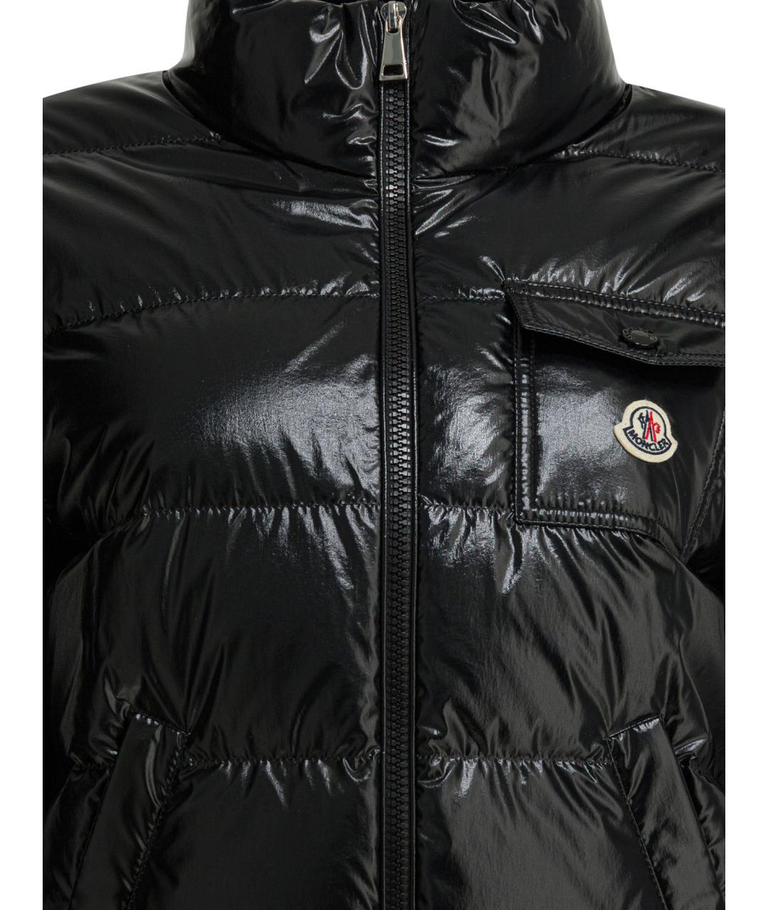 MONCLER Черная полиамидовая куртка, фото 3