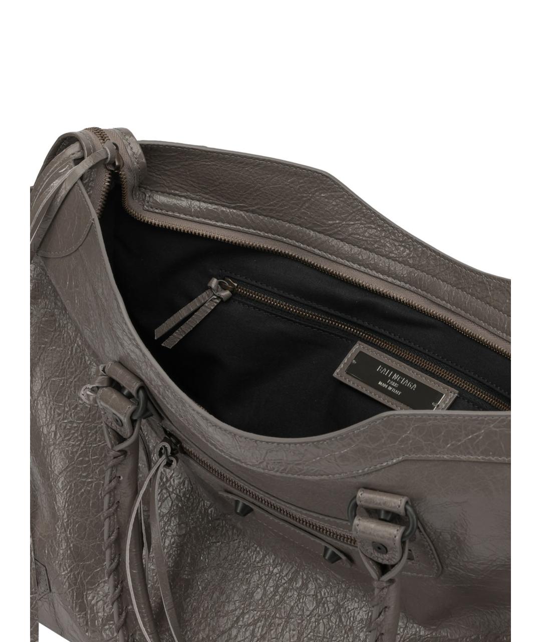 BALENCIAGA Коричневая кожаная сумка тоут, фото 5