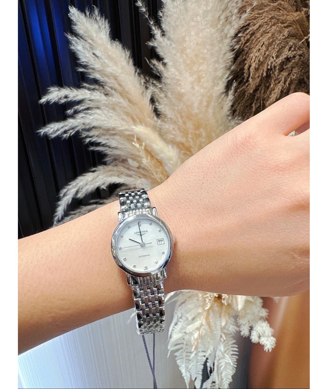 LONGINES Белые металлические часы, фото 5