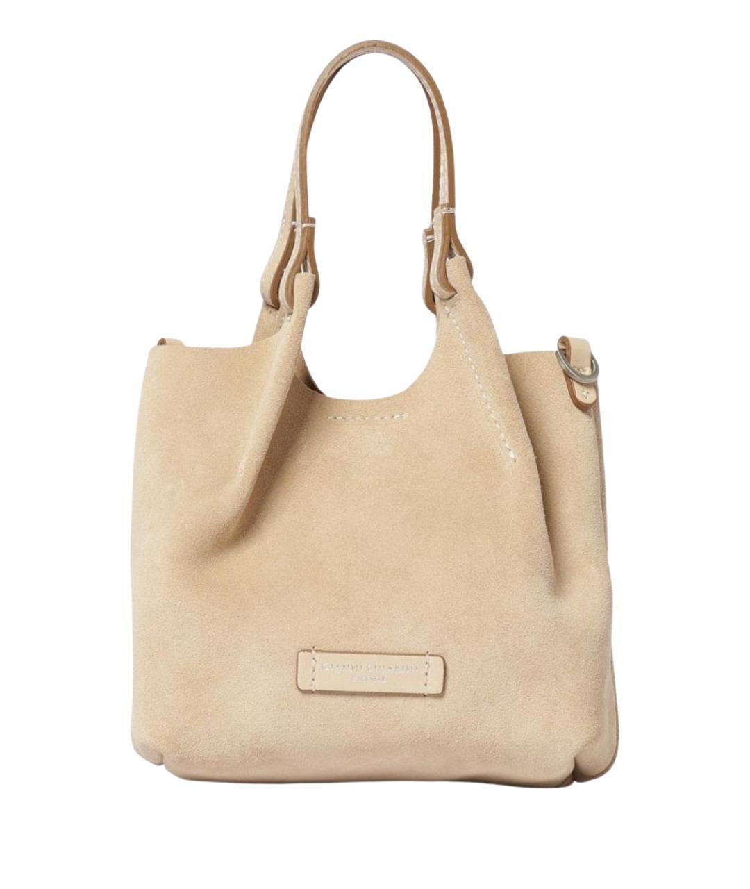 Gianni Chiarini Бежевая замшевая сумка тоут, фото 1