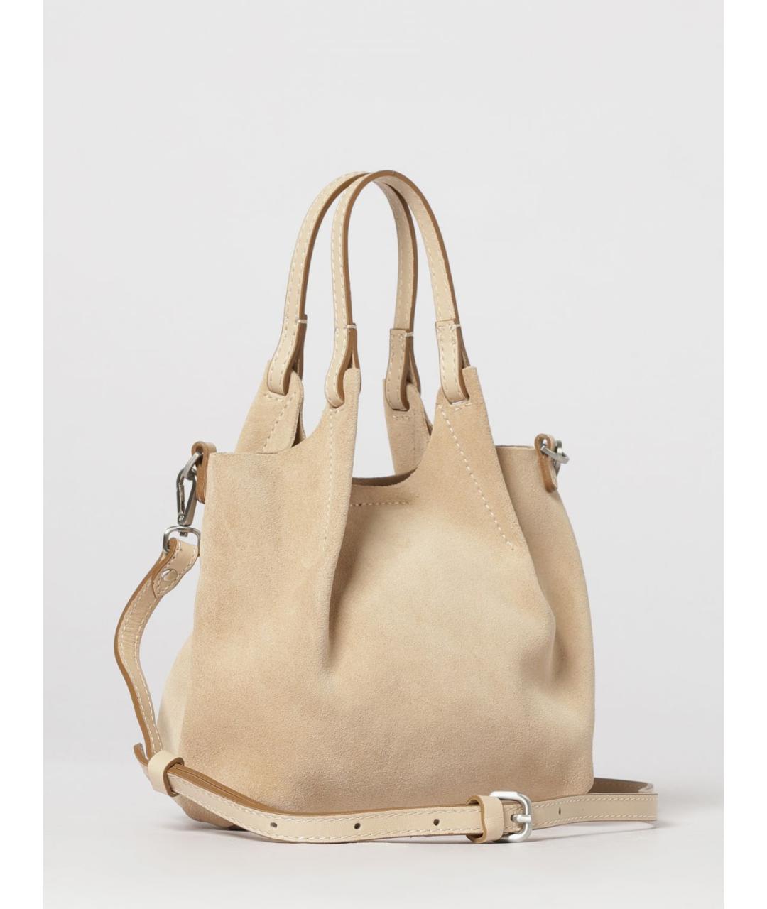 Gianni Chiarini Бежевая замшевая сумка тоут, фото 2