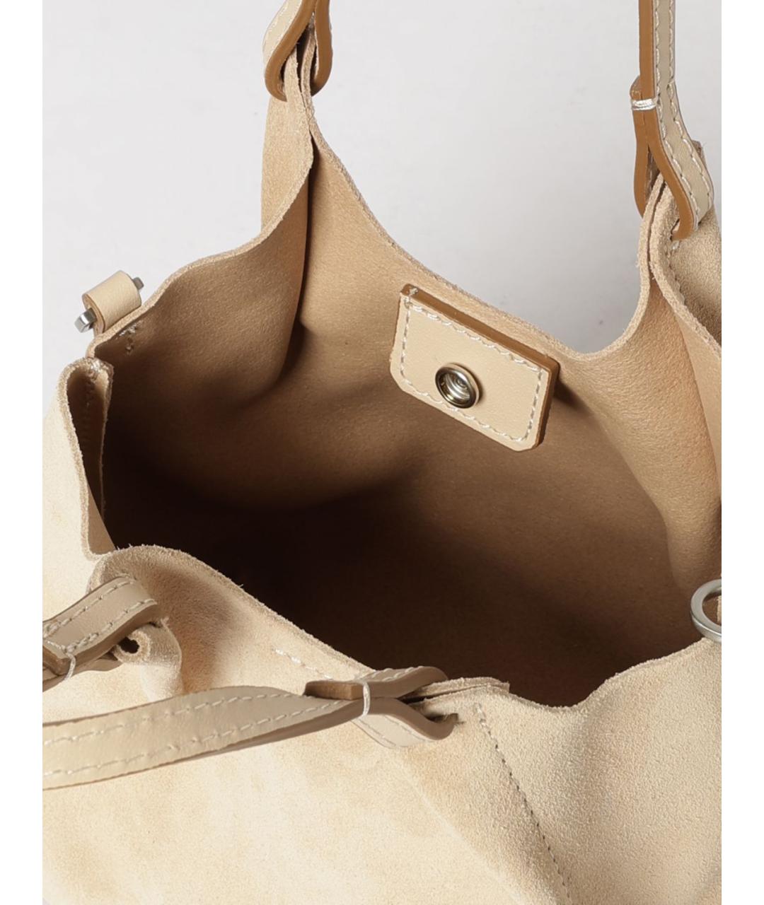 Gianni Chiarini Бежевая замшевая сумка тоут, фото 3