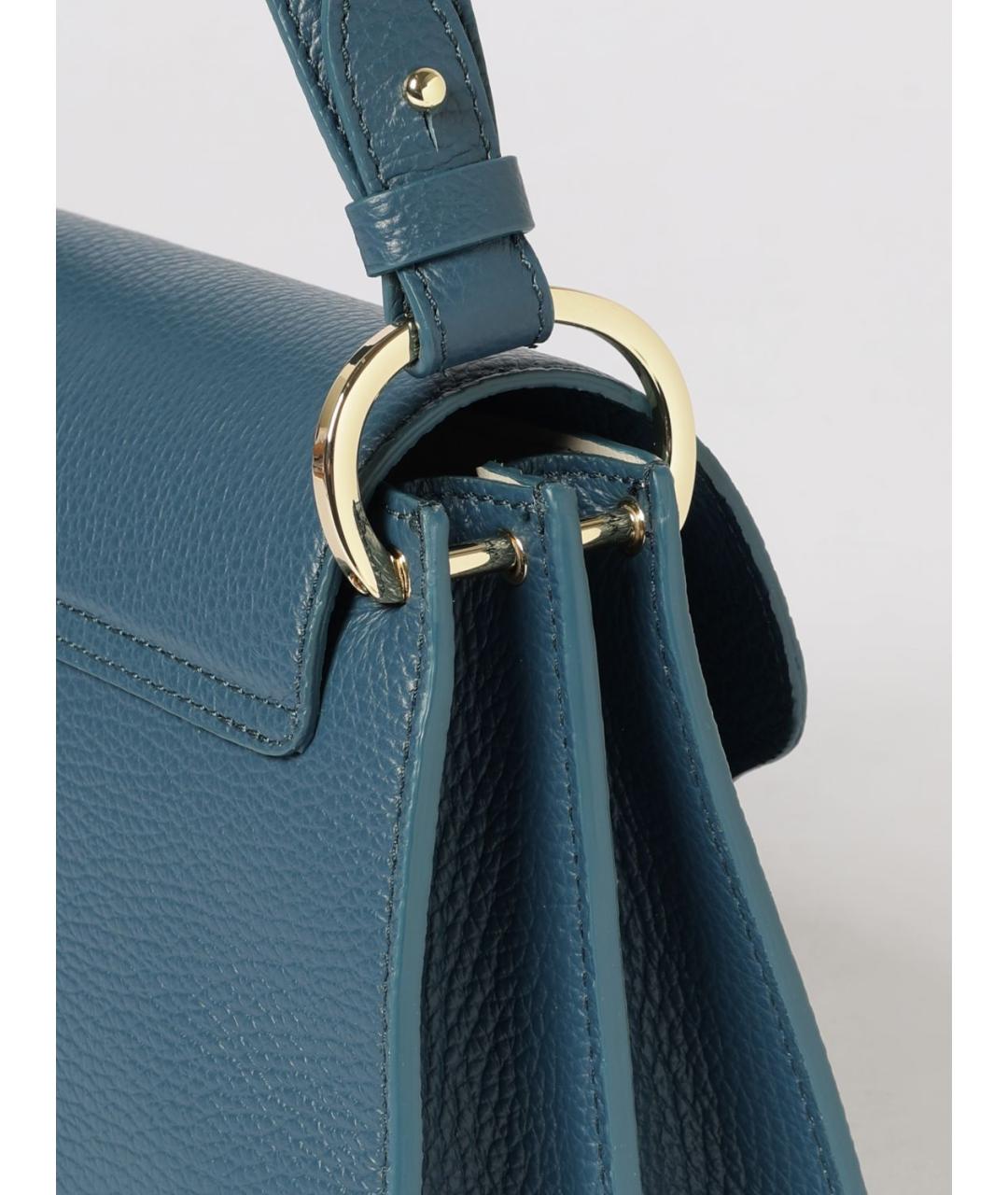 COCCINELLE Синяя кожаная сумка через плечо, фото 3