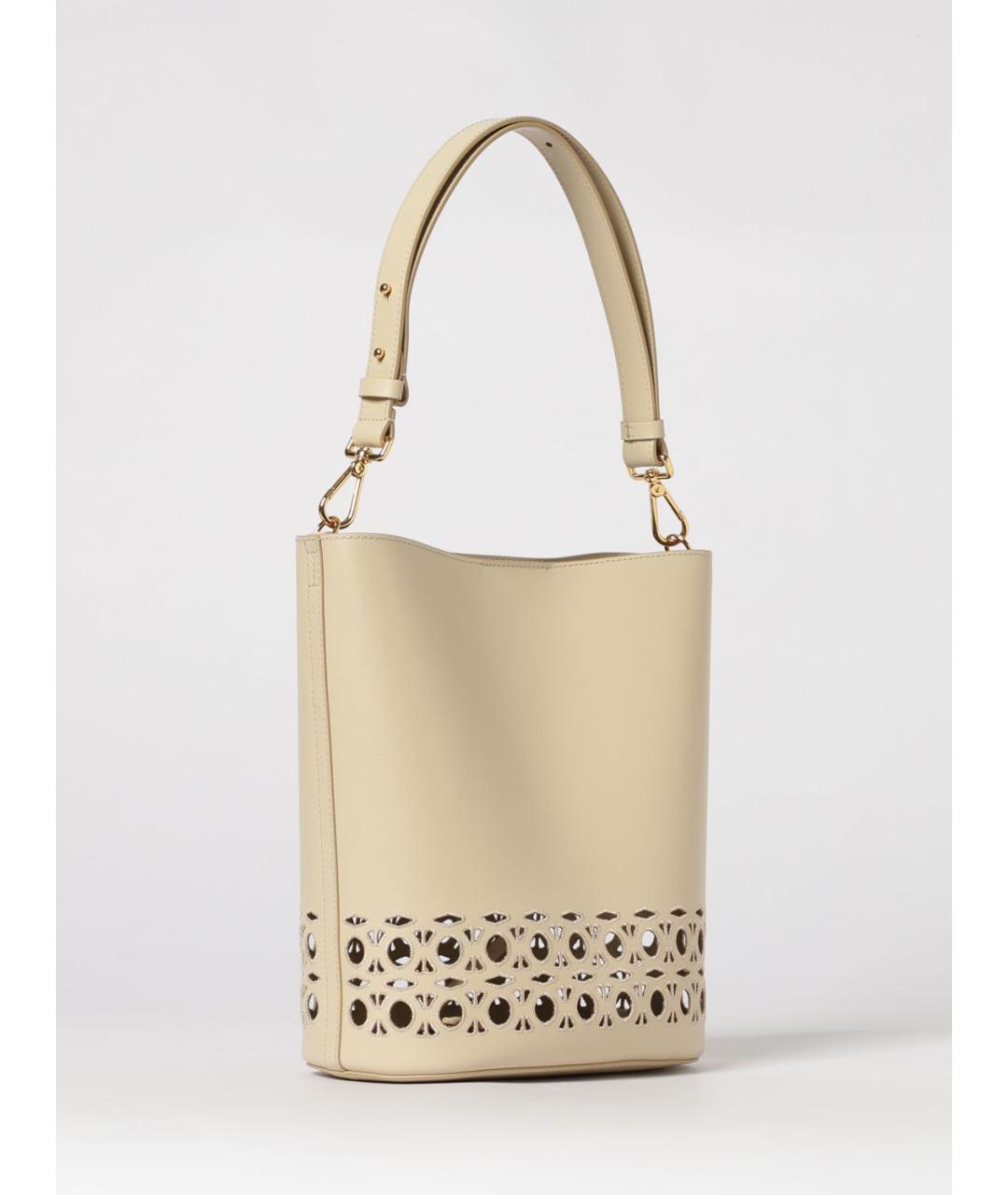 COCCINELLE Бежевая кожаная сумка через плечо, фото 2