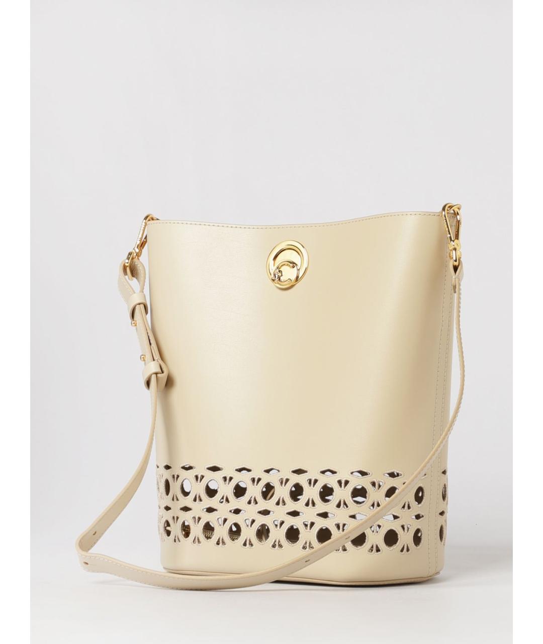 COCCINELLE Бежевая кожаная сумка через плечо, фото 3