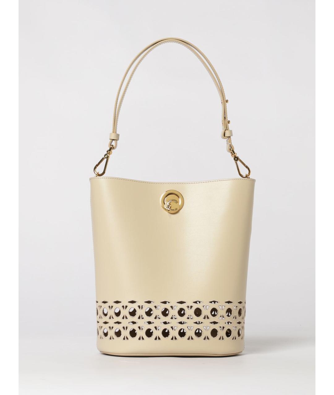 COCCINELLE Бежевая кожаная сумка через плечо, фото 5