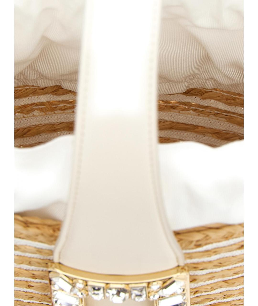 ROGER VIVIER Бежевая пелетеная сумка через плечо, фото 4