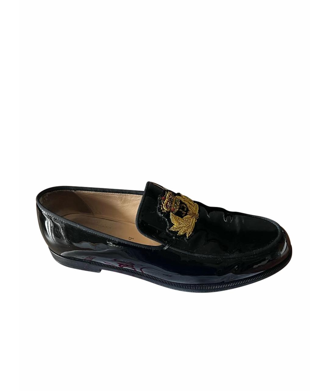 CHRISTIAN LOUBOUTIN Черные кожаные лоферы, фото 6