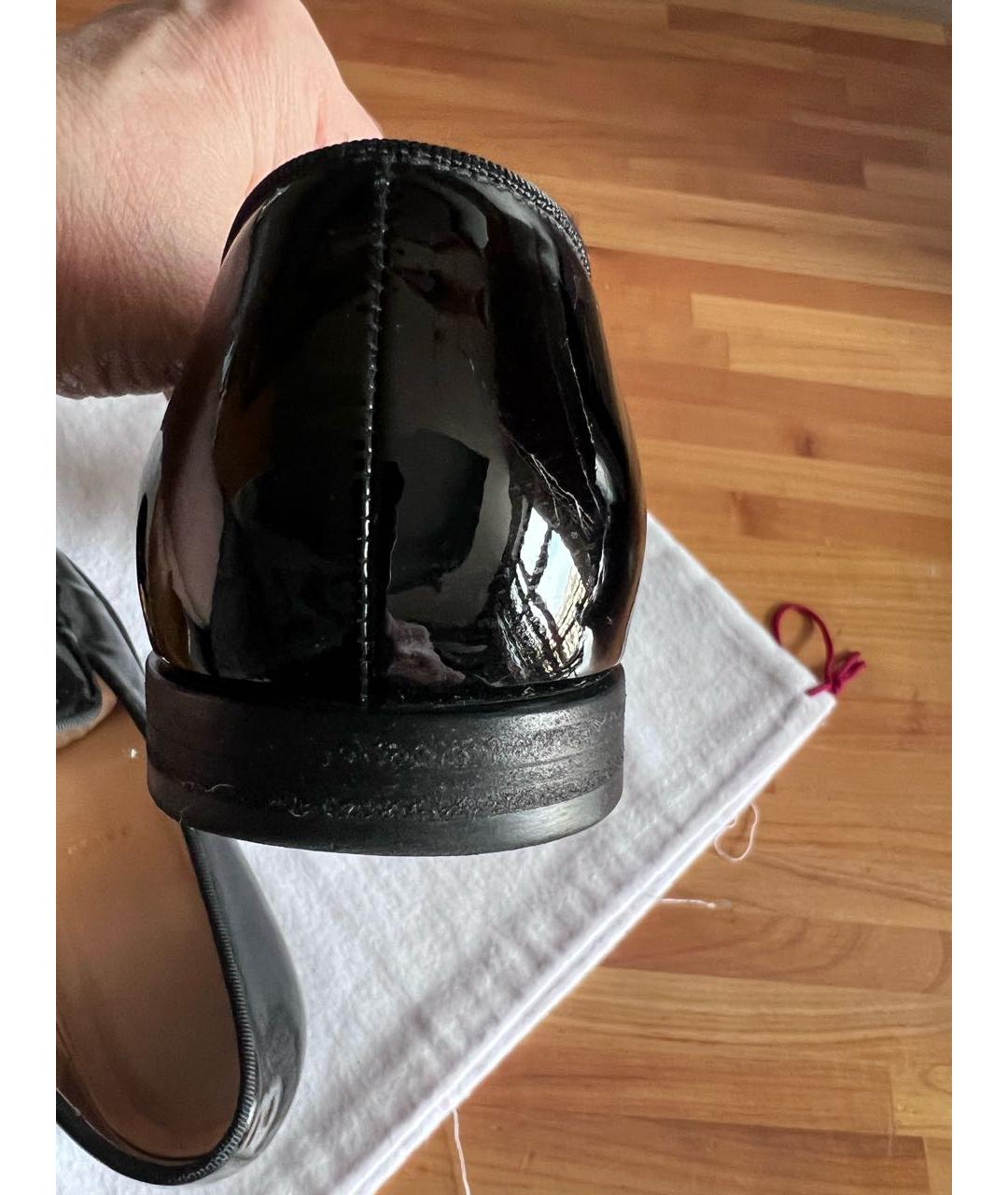 CHRISTIAN LOUBOUTIN Черные кожаные лоферы, фото 4