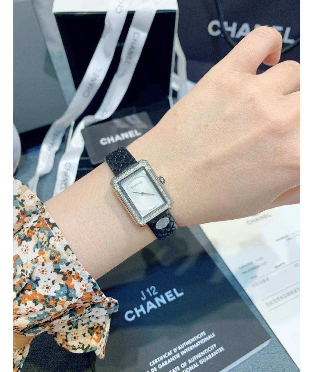 CHANEL Белые металлические часы, фото 4