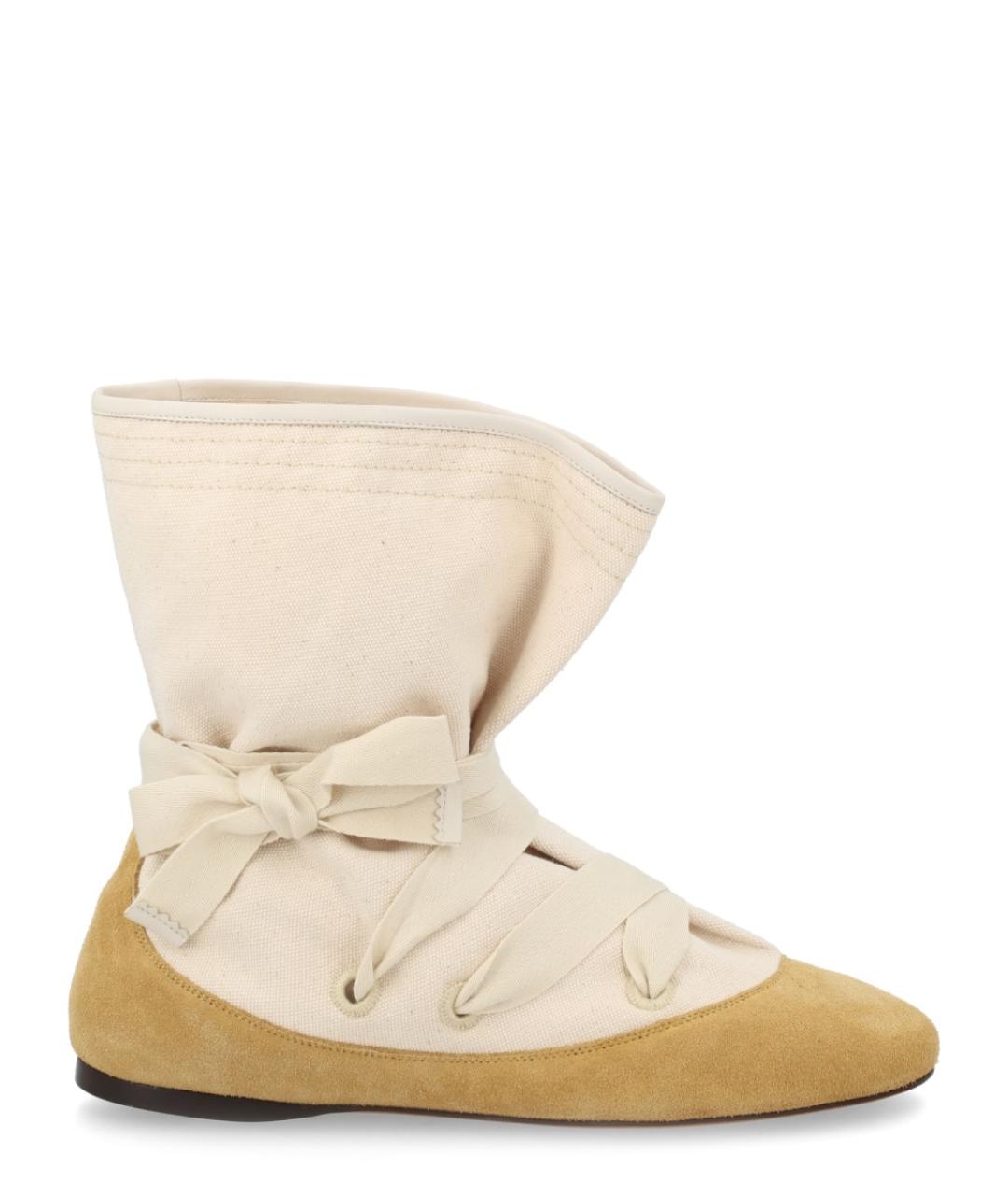 ISABEL MARANT Бежевые текстильные полусапоги, фото 1