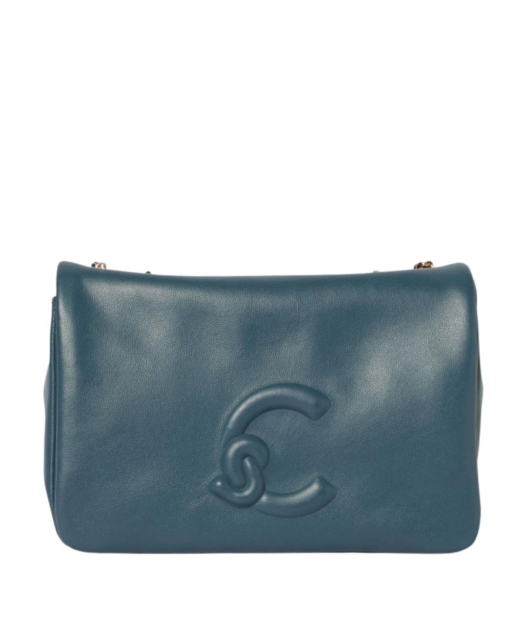 COCCINELLE Синяя кожаная сумка через плечо, фото 1