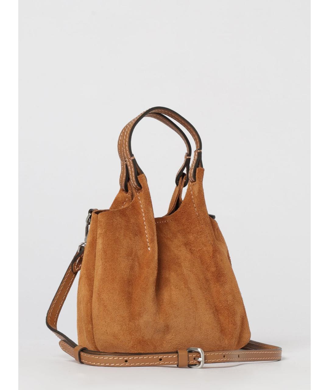 Gianni Chiarini Коричневая замшевая сумка тоут, фото 2