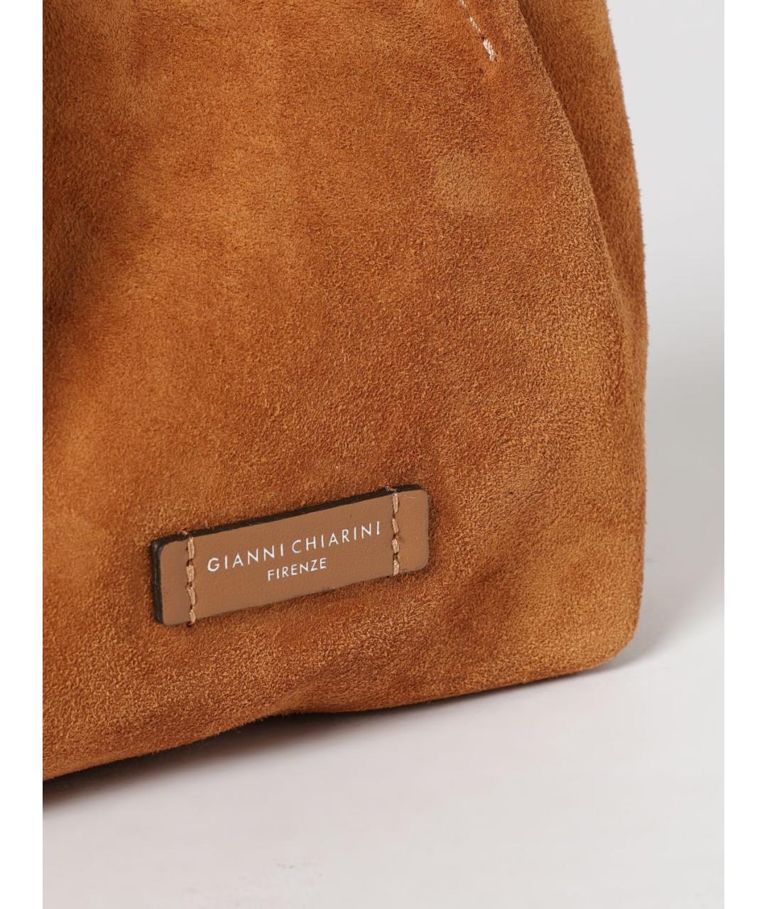 Gianni Chiarini Коричневая замшевая сумка тоут, фото 3