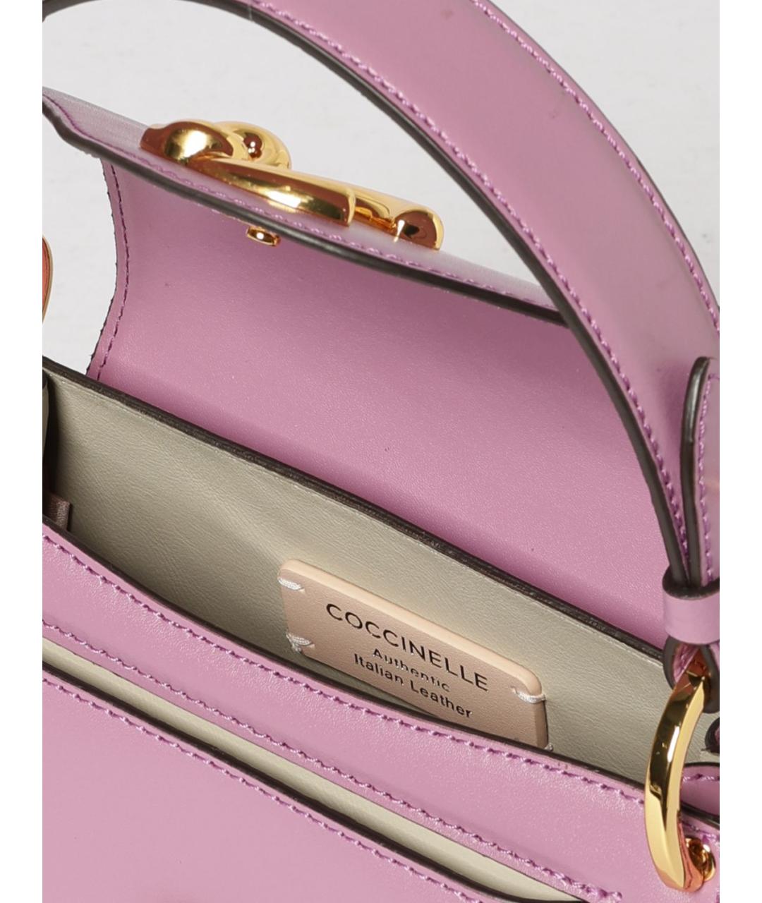 COCCINELLE Фиолетовая кожаная сумка через плечо, фото 3