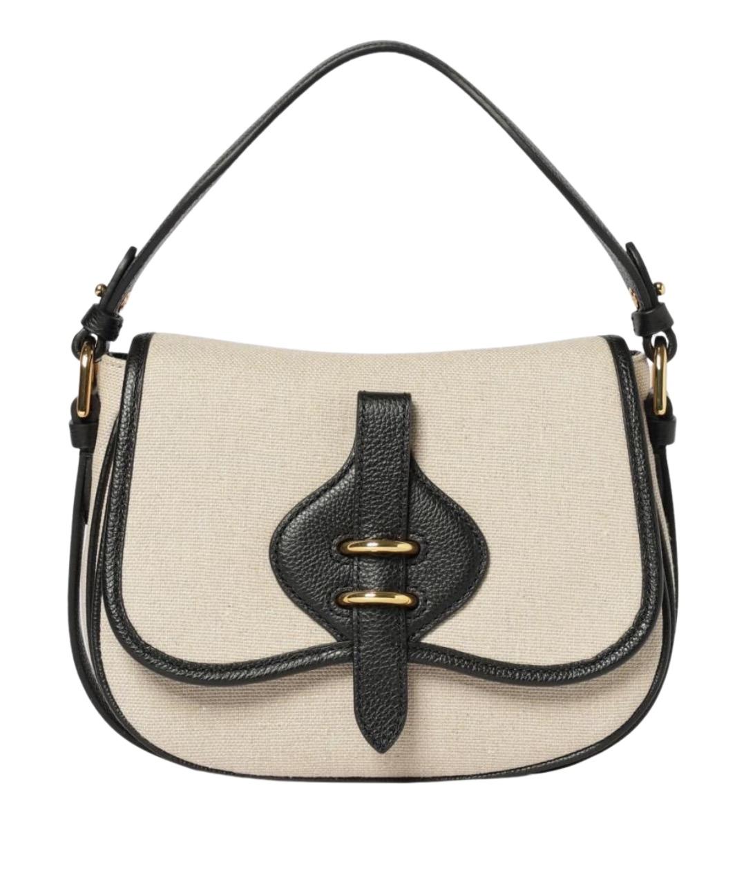 COCCINELLE Белая кожаная сумка через плечо, фото 4