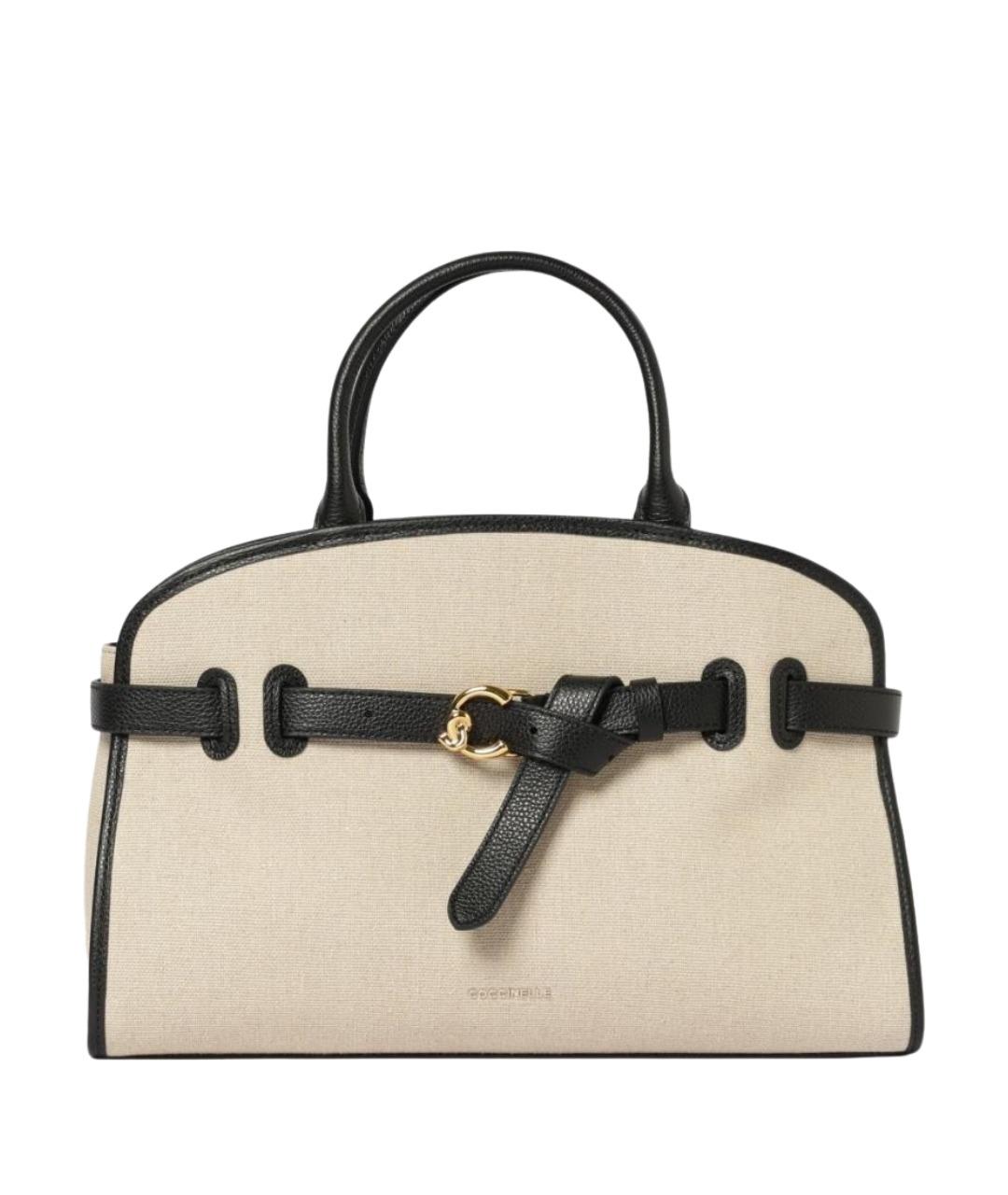 COCCINELLE Бежевая тканевая сумка через плечо, фото 1