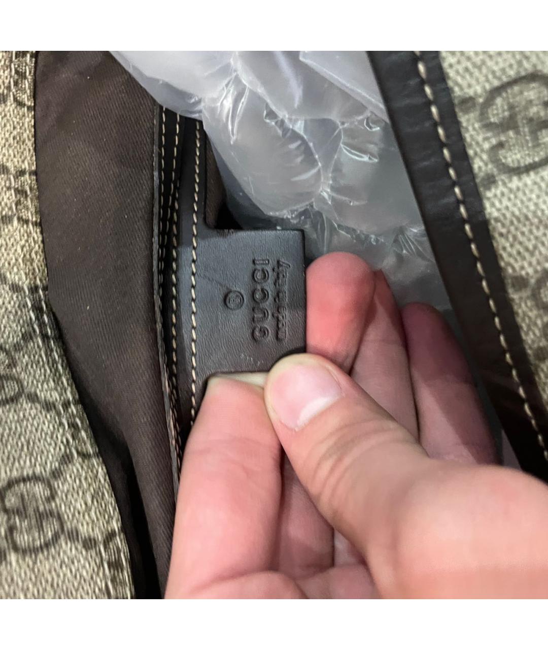 GUCCI Бежевая барсетка, фото 3