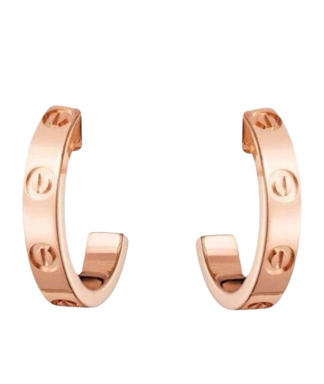 CARTIER Розовые серьги из розового золота, фото 1