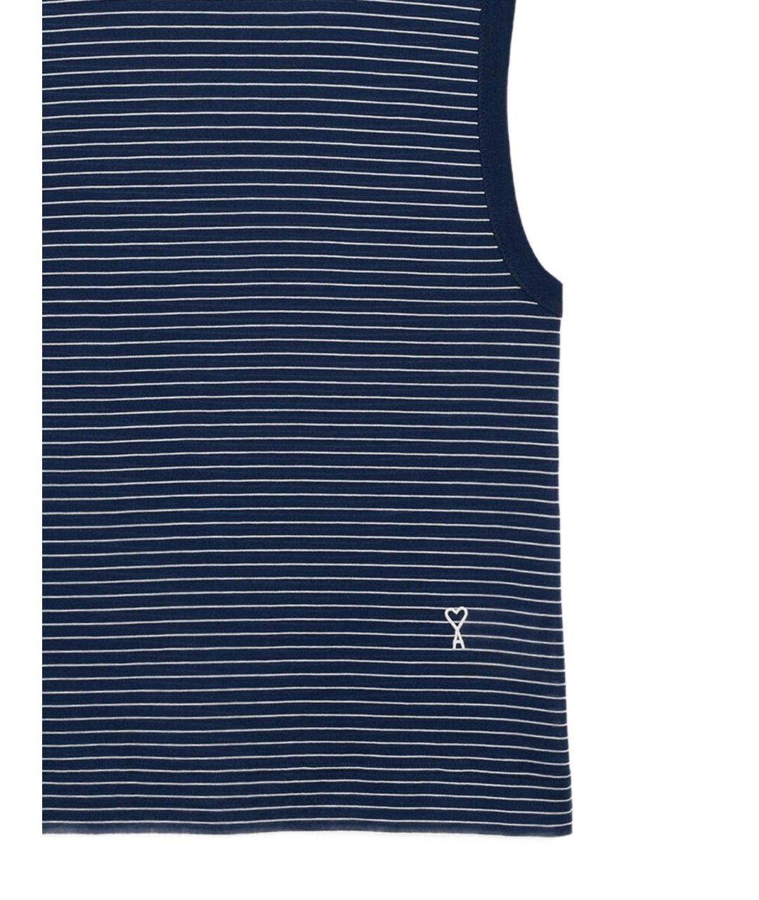 Ami Paris Синяя хлопковая майка, фото 2