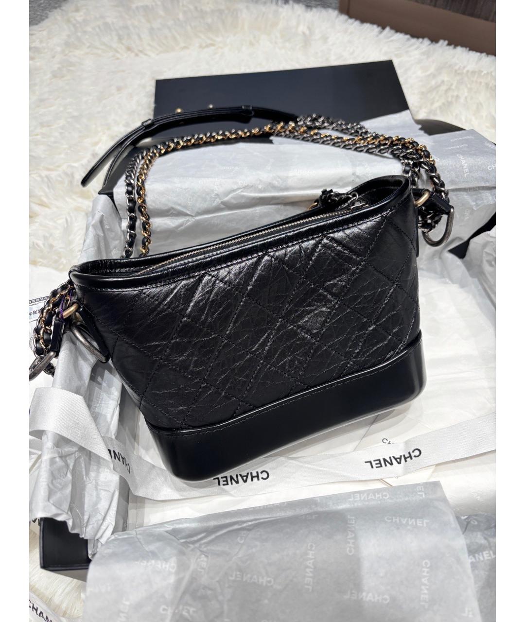 CHANEL Черная кожаная сумка через плечо, фото 5