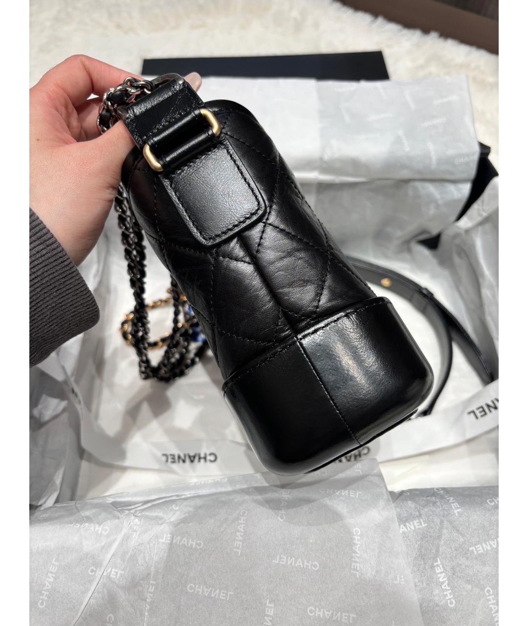 CHANEL Черная кожаная сумка через плечо, фото 4